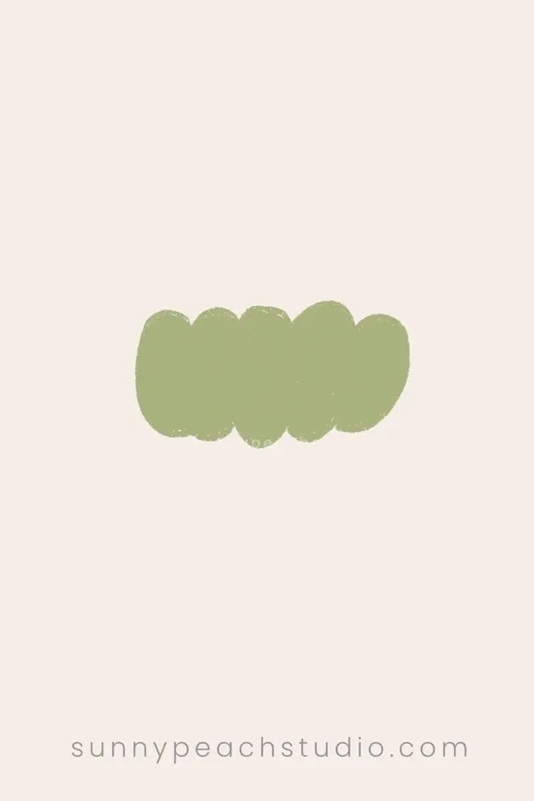 Step 2 of drawing a simple green pumpkin, filling in the pumpkin with soft green color